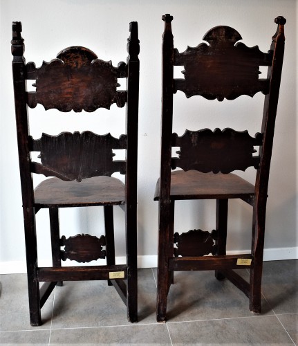 Pair of &quot;Fratine&quot; Chairs  Louis XIII  Early 17th century - 